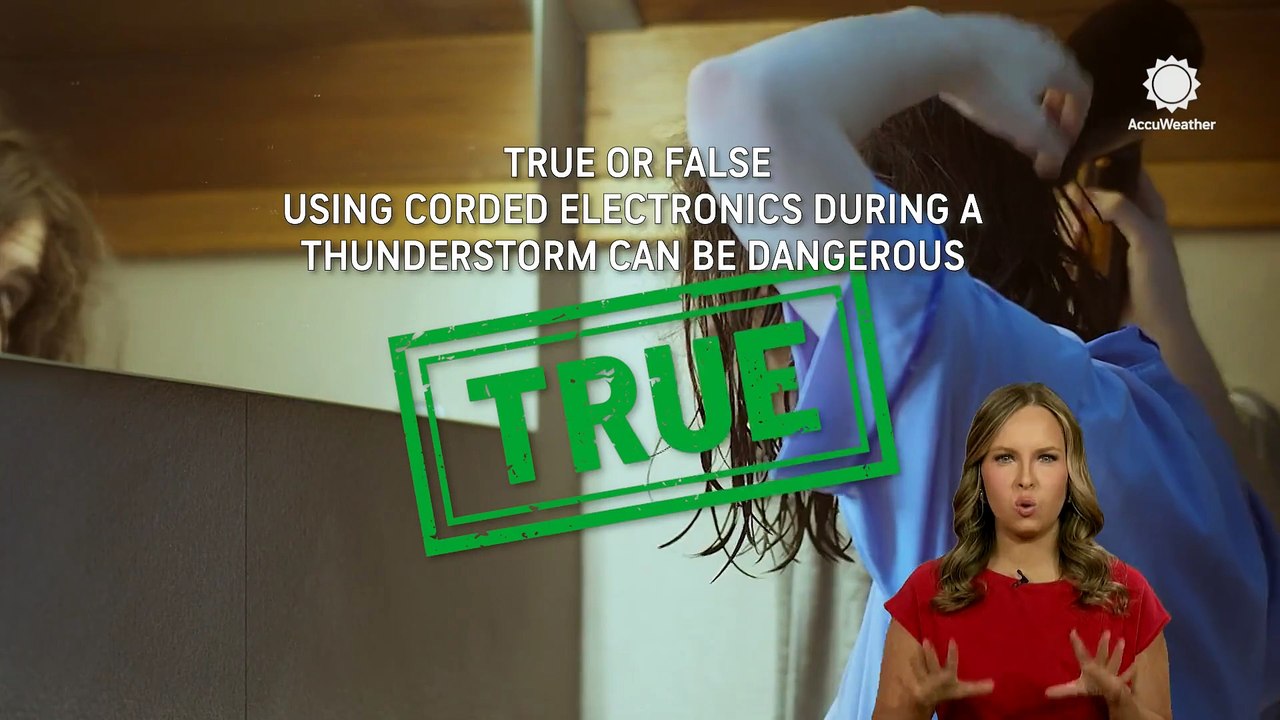 Are these thunderstorm safety tips true or false?