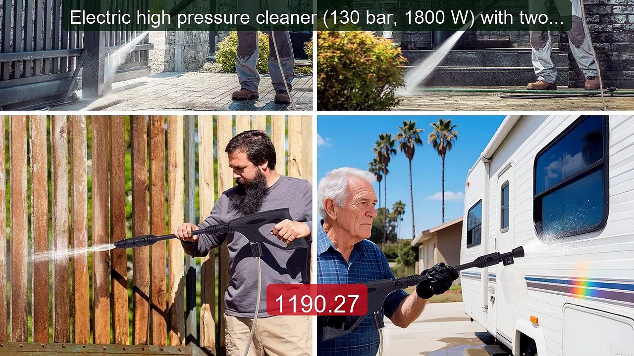 Electric high pressure cleaner (130 bar, 1800 W) with two mov... -- Amazing Value 2026 | Must Have!