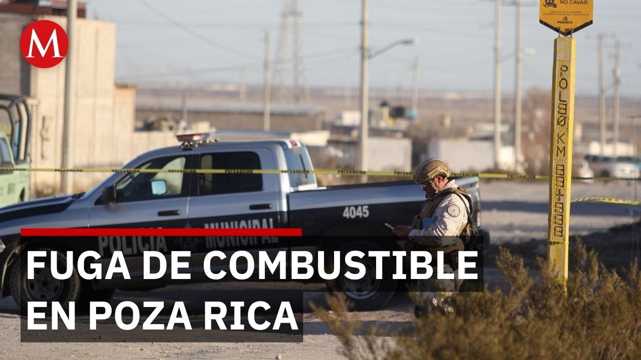 Fuga de combustible moviliza a Pemex y cuerpos de emergencia en Poza Rica, Veracruz