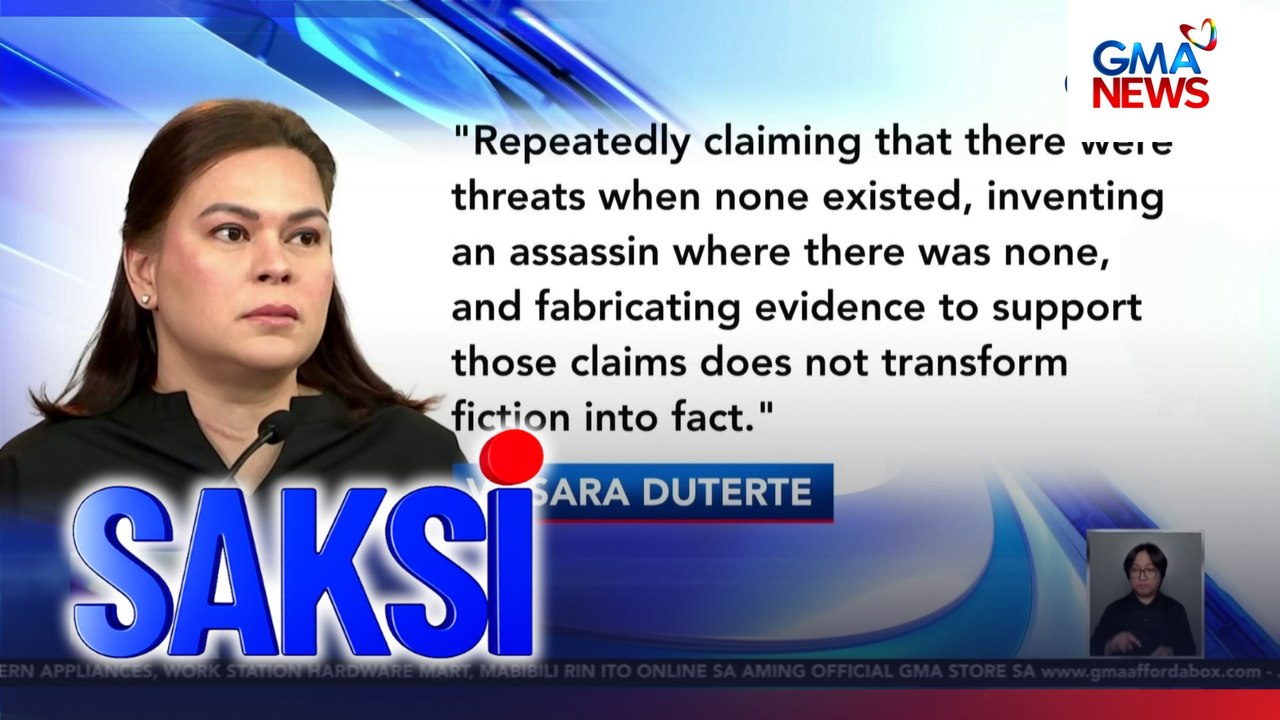 VP Sara Duterte, iginiit na hindi suportado ng ebidensya ang impeachment complaint laban sa kanya | Saksi