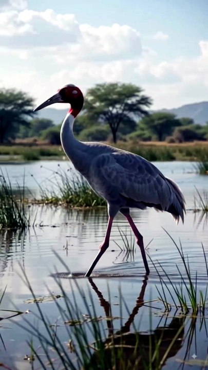 Sarus crane of India real documentry video