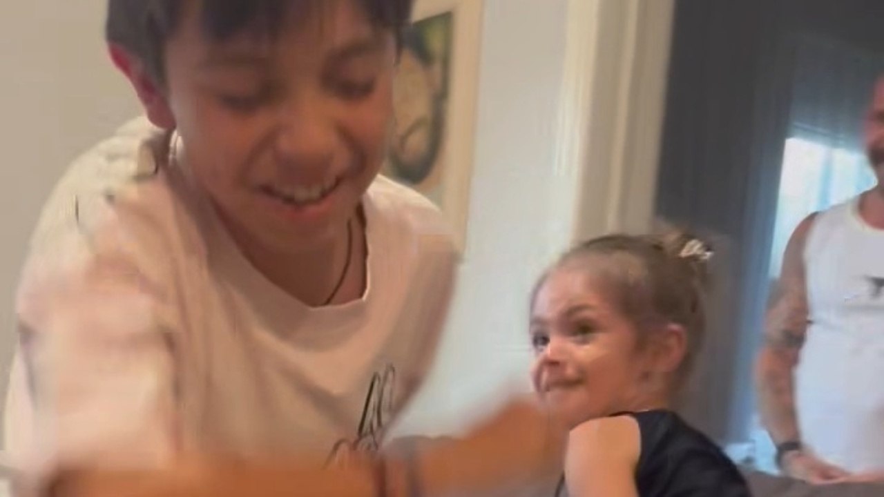 The little boy has a heartwarming moment when his dream puppy finally arrives