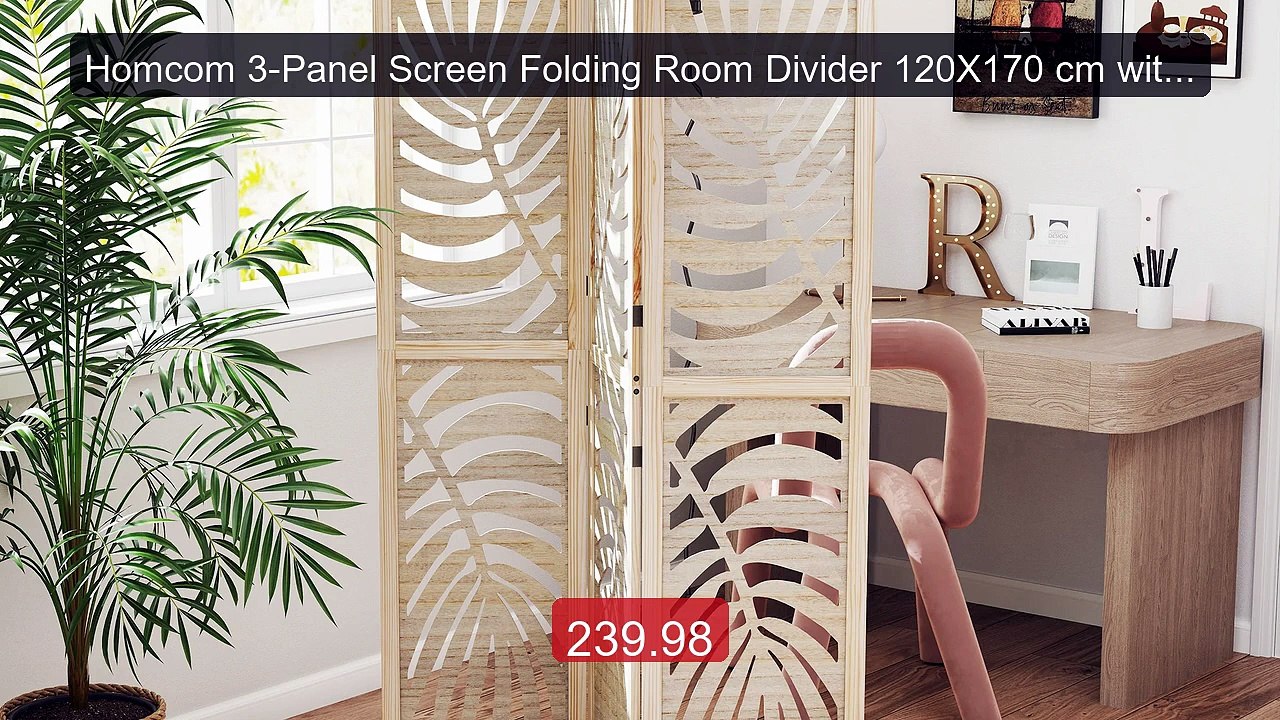 Homcom 3-Panel Screen Folding Room Divider 120X170 cm with Tro... -- Best Buy 2026 | Great Quality!