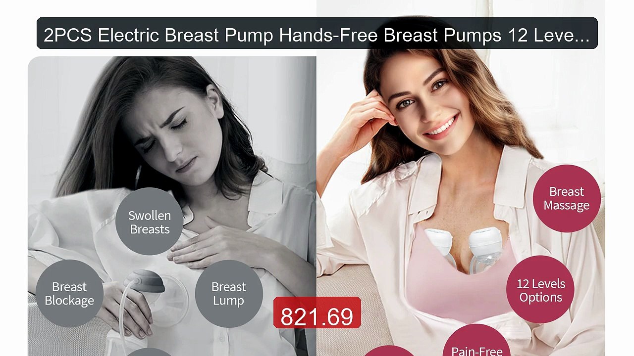 2PCS Electric Breast Pump Hands-Free Breast Pumps 12 Levels... -- Top Pick 2026 | Unbeatable Price!