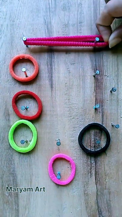 Allah Name With Colourful Rubber Bands Art #shorts