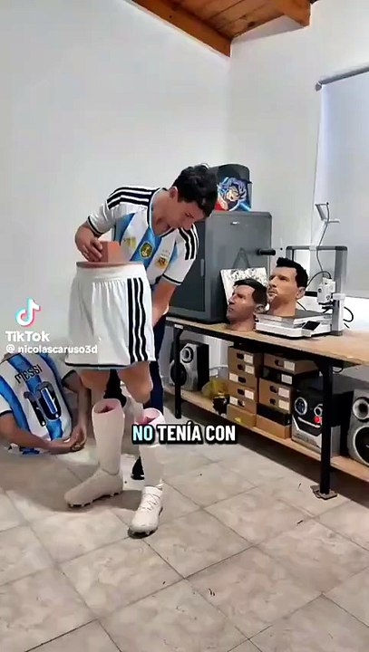 Hacen figura 3D de Lionel Messi