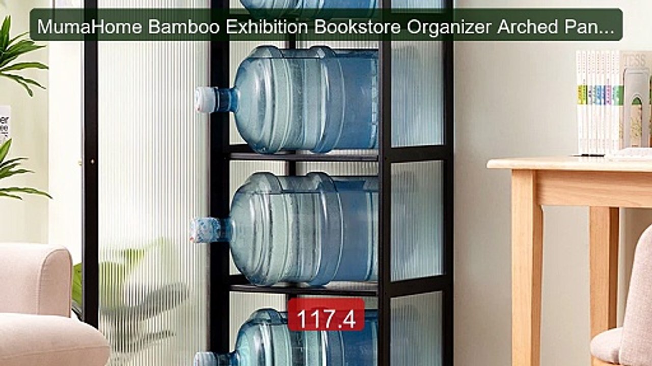 MumaHome Bamboo Exhibition Bookstore Organizer Arched Panel... -- Top Pick 2026 | Unbeatable Price!