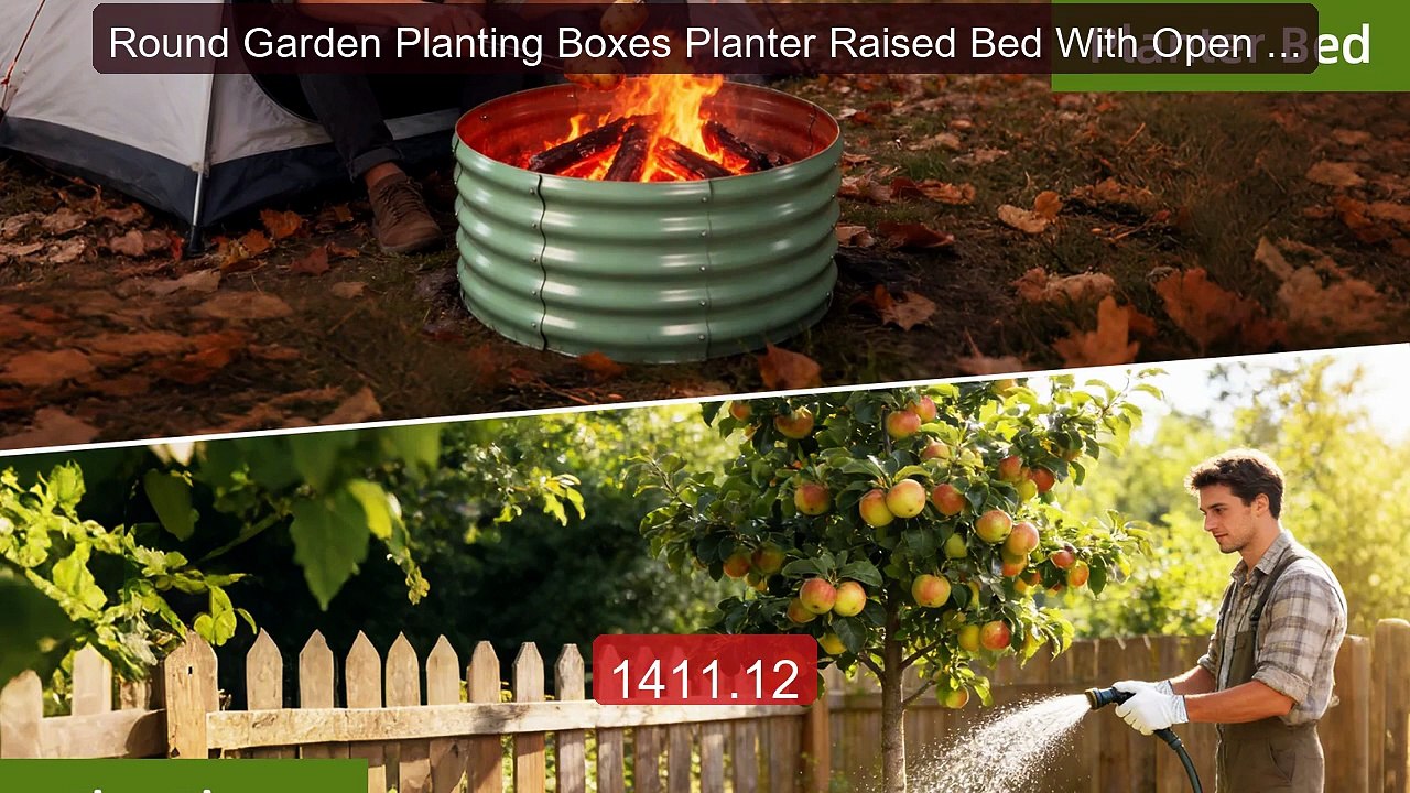 Round Garden Planting Boxes Planter Raised Bed With Open Base Flowe... -- Top Rated 2026 | Buy Now!