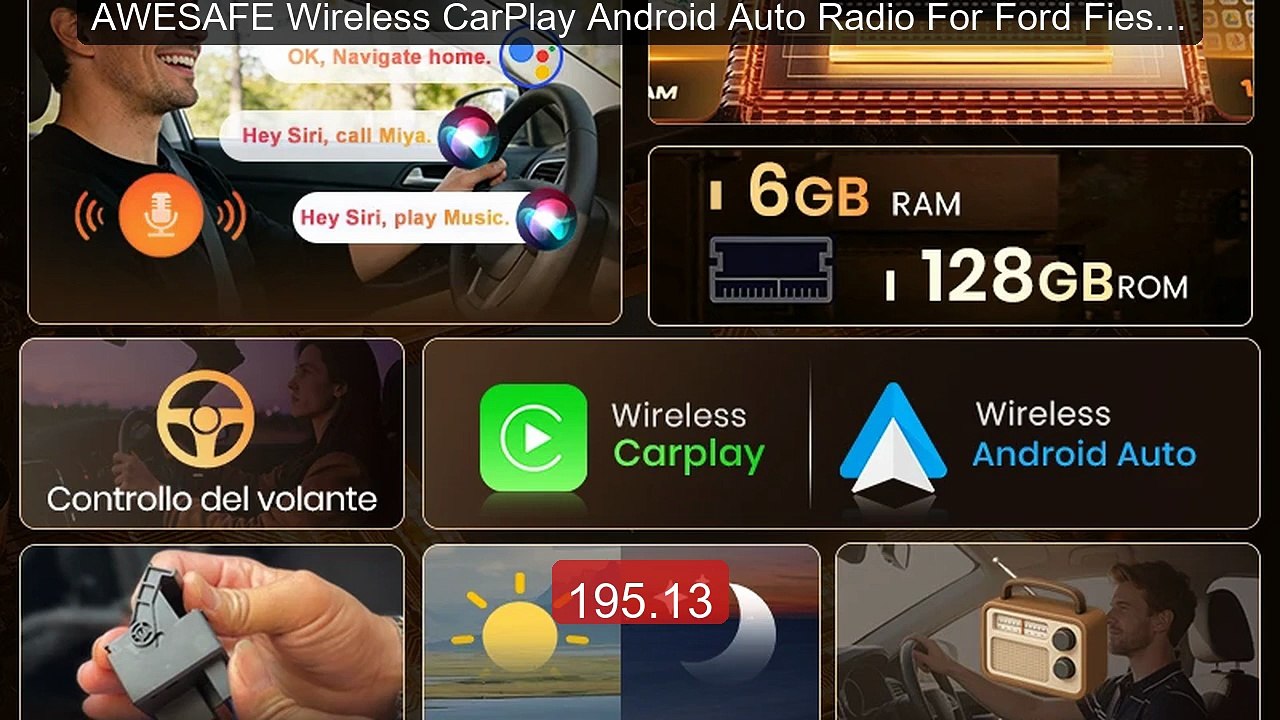 AWESAFE Wireless CarPlay Android Auto Radio For Ford Fiesta Mk... -- Hot Deal 2026 | Limited Offer!
