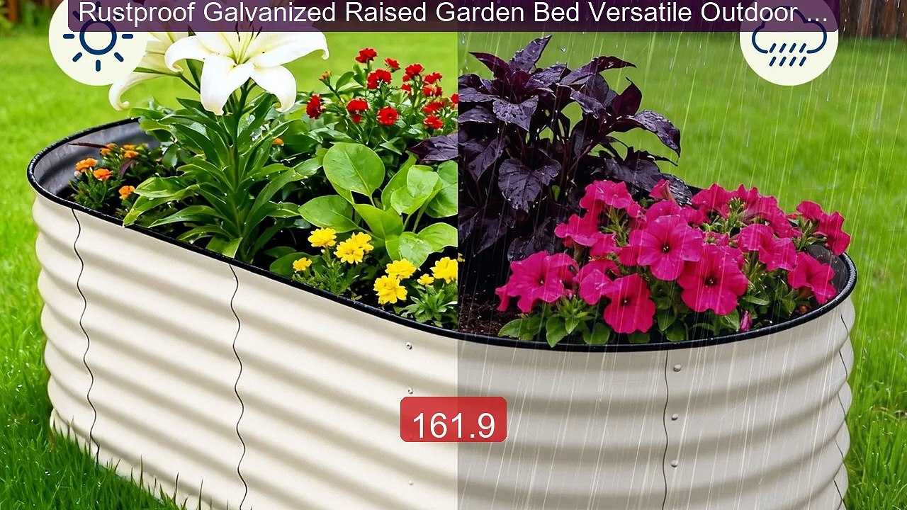 Rustproof Galvanized Raised Garden Bed Versatile Outdoor Plant... -- Best Buy 2026 | Great Quality!