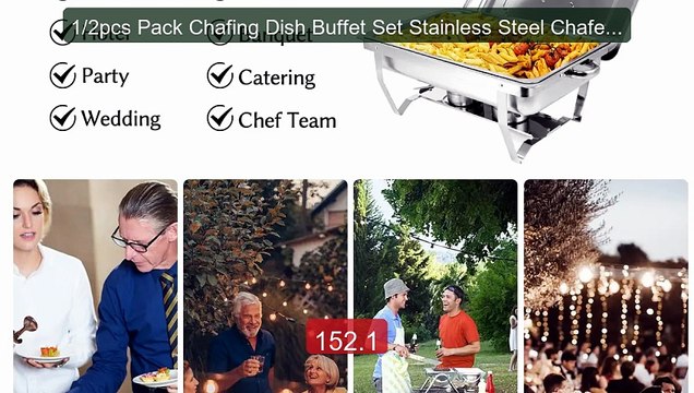 1/2pcs Pack Chafing Dish Buffet Set Stainless Steel Chafer ... Top Pick 2026 | Unbeatable Price!