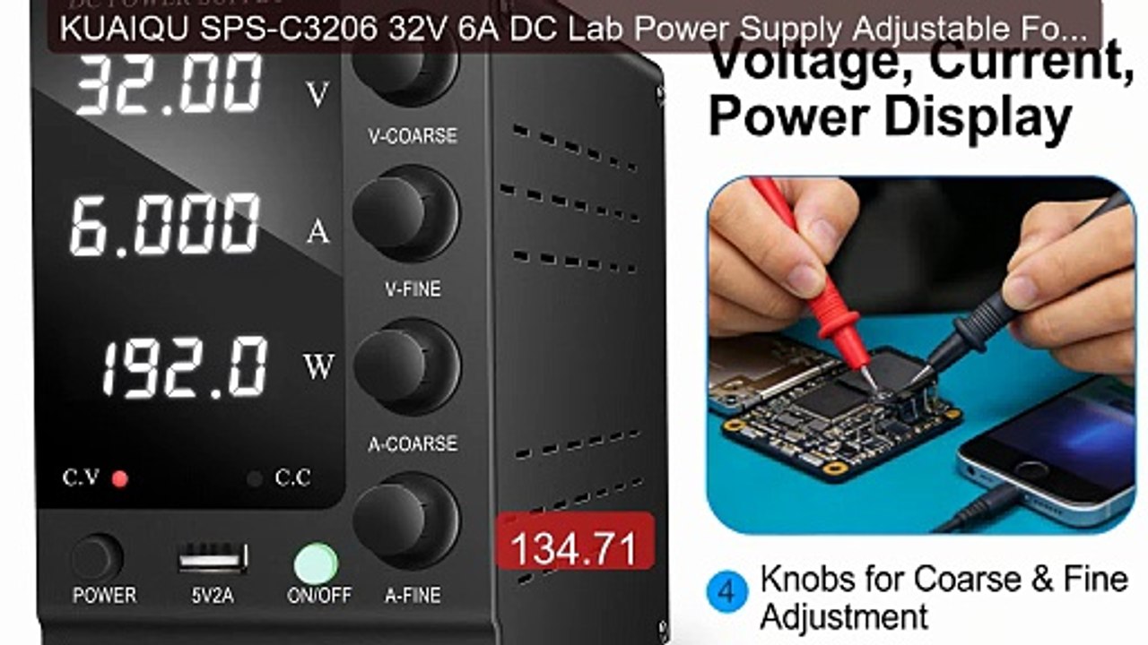 KUAIQU SPS-C3206 32V 6A DC Lab Power Supply Adjustable For Pho... -- Hot Deal 2026 | Limited Offer!