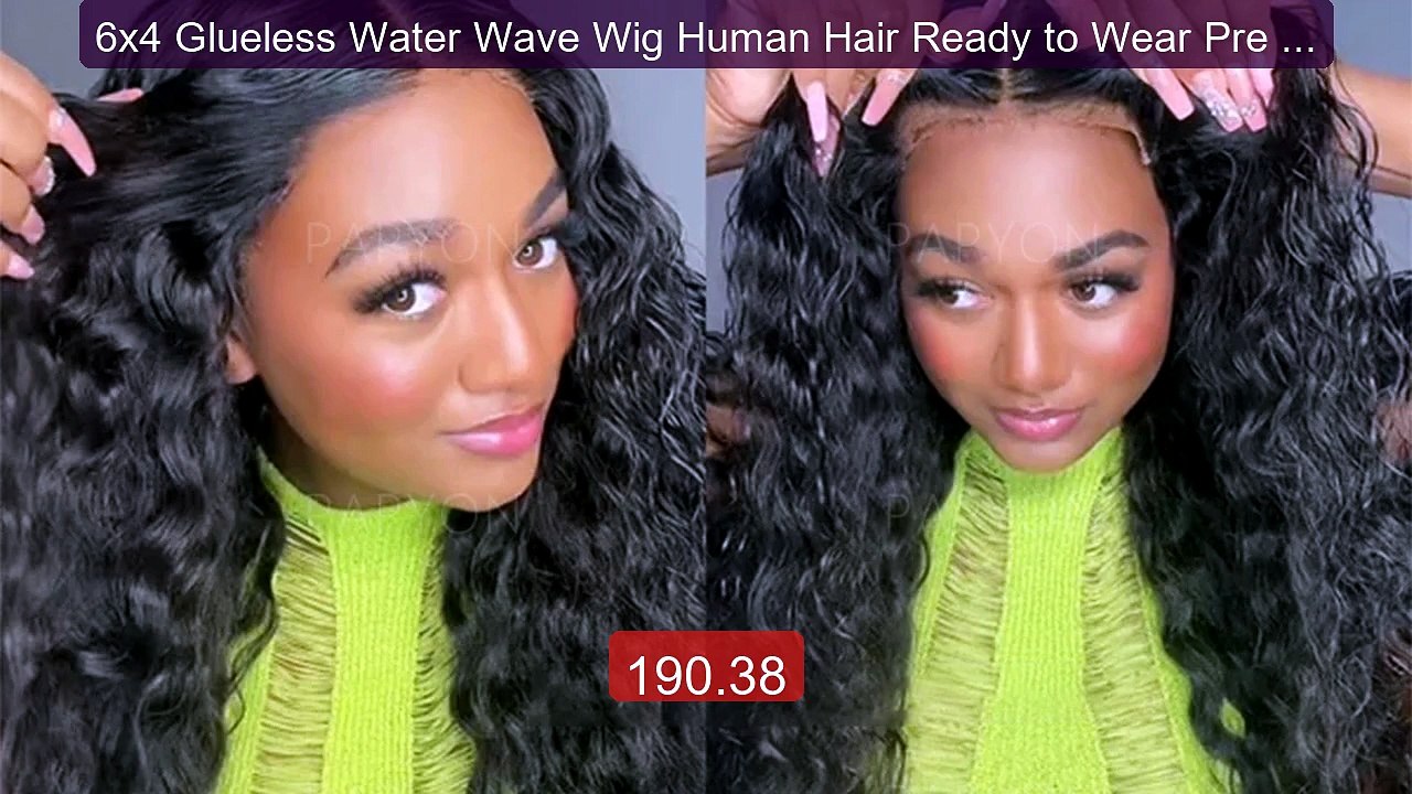 6x4 Glueless Water Wave Wig Human Hair Ready to Wear Pre Pluc... -- Amazing Value 2026 | Must Have!