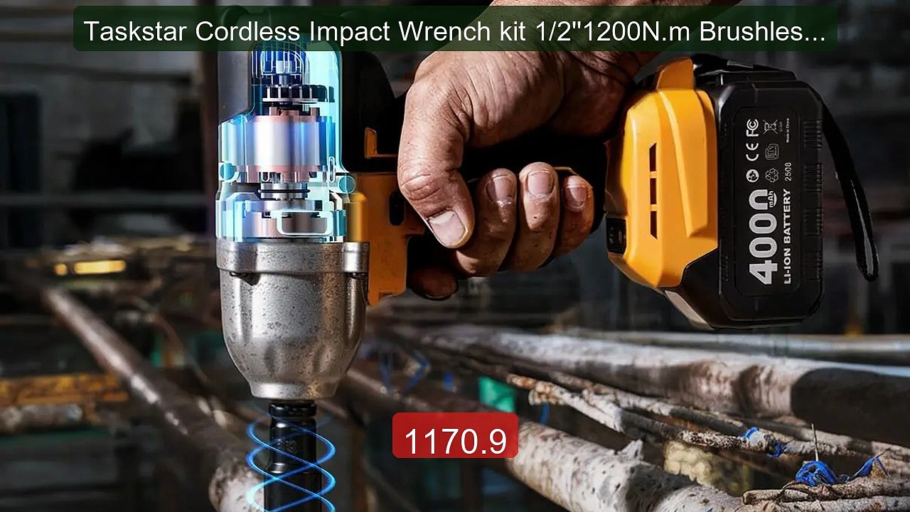 Taskstar Cordless Impact Wrench kit 1/2''1200N.m Brushless ... -- Top Pick 2026 | Unbeatable Price!