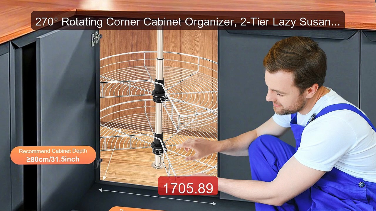 270° Rotating Corner Cabinet Organizer, 2-Tier Lazy Susan Turn... -- Best Buy 2026 | Great Quality!