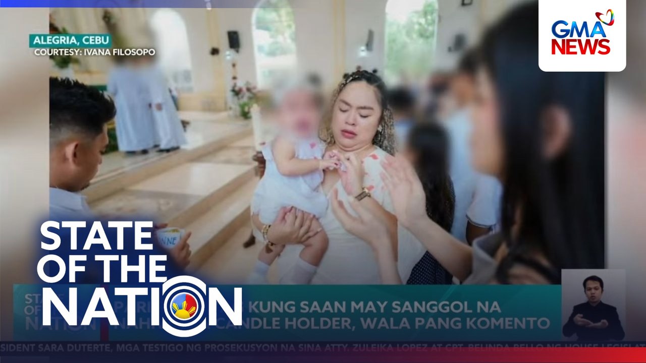 Pari sa binyag kung saan may sanggol na nahiwa sa candle holder, wala pang komento | SONA