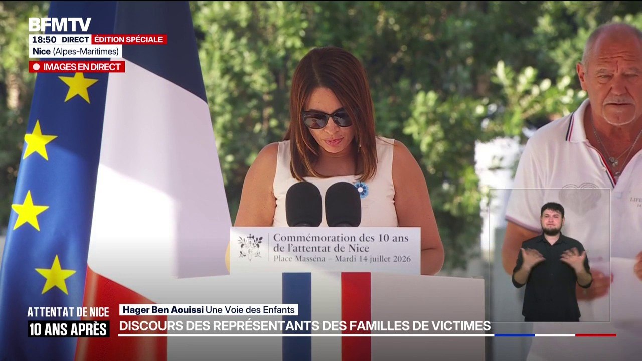 "Depuis 10 ans nous avançons avec nos propres blessures", les représentants des familles de victimes s'expriment lors de l'hommage 10 ans après l'attentat de Nice du 14-Juillet