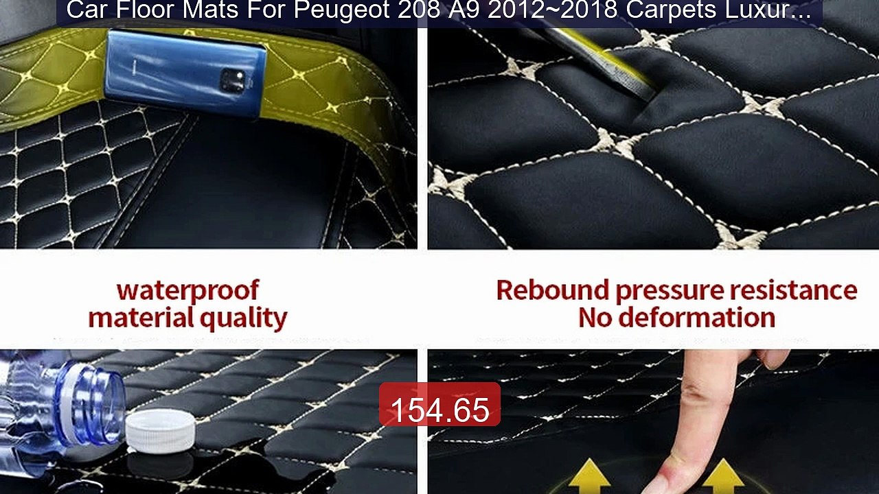 Car Floor Mats For Peugeot 208 A9 2012~2018 Carpets Luxury Lea... -- Best Buy 2026 | Great Quality!