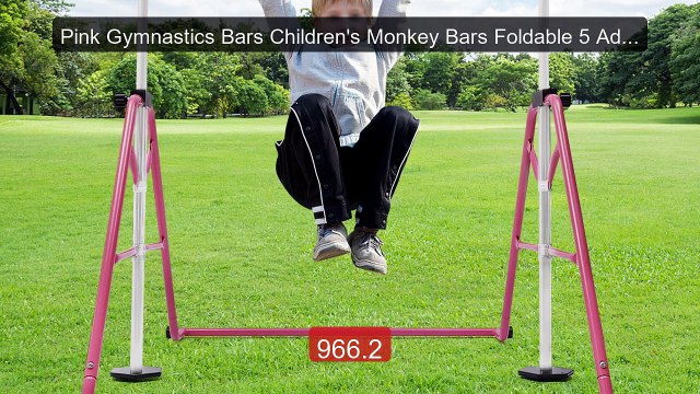 Pink Gymnastics Bars Children's Monkey Bars Foldable 5 Adjustable H... Top Rated 2026 | Buy Now!