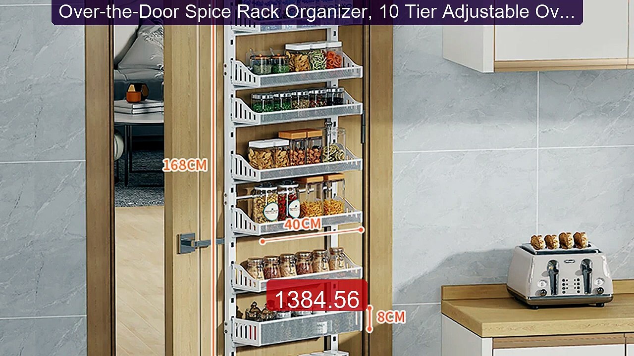 Over-the-Door Spice Rack Organizer, 10 Tier Adjustable Over-the-Doo... -- Top Rated 2026 | Buy Now!