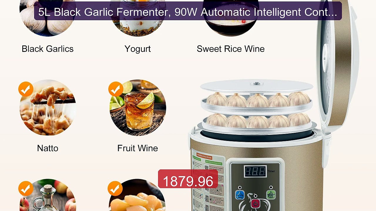 5L Black Garlic Fermenter, 90W Automatic Intelligent Control Garlic... -- Top Rated 2026 | Buy Now!