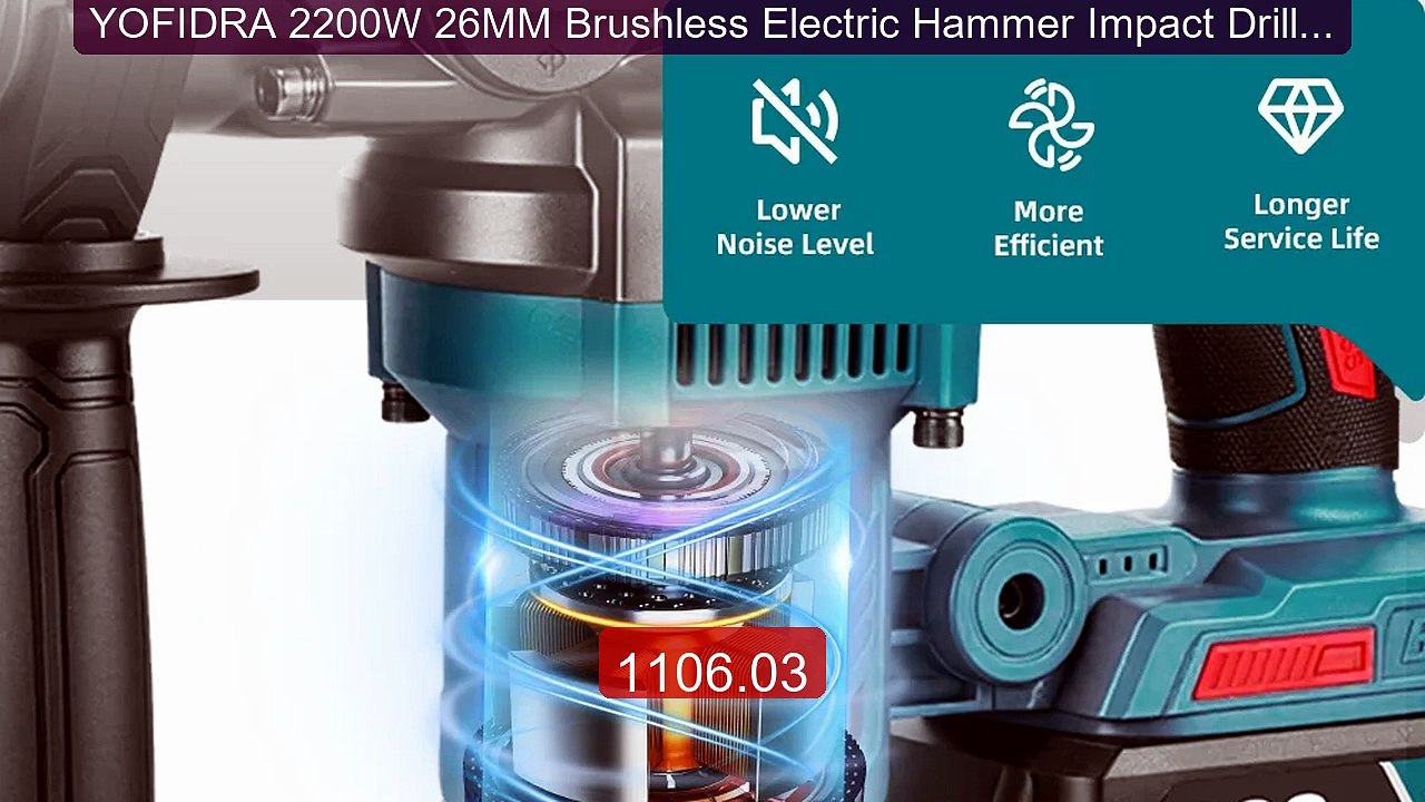 YOFIDRA 2200W 26MM Brushless Electric Hammer Impact Drill Mult... -- Hot Deal 2026 | Limited Offer!