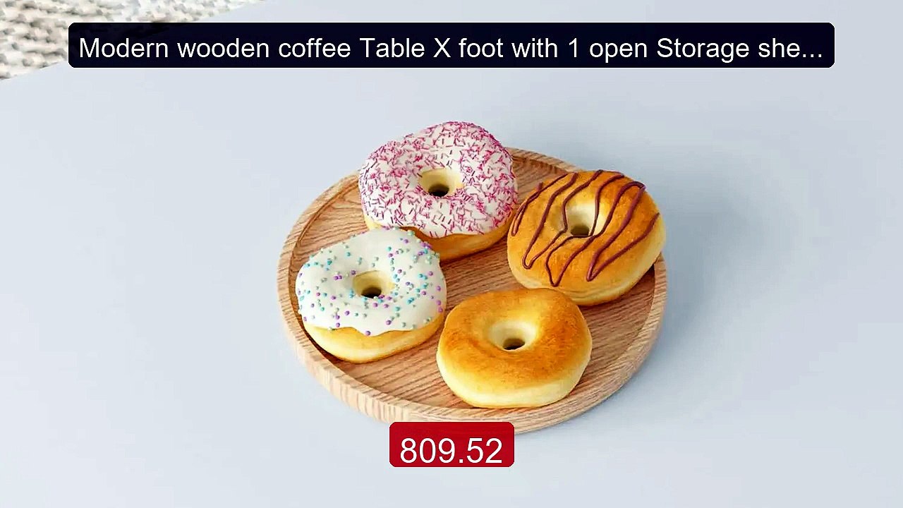 Modern wooden coffee Table X foot with 1 open Storage shelf F... -- Amazing Value 2026 | Must Have!