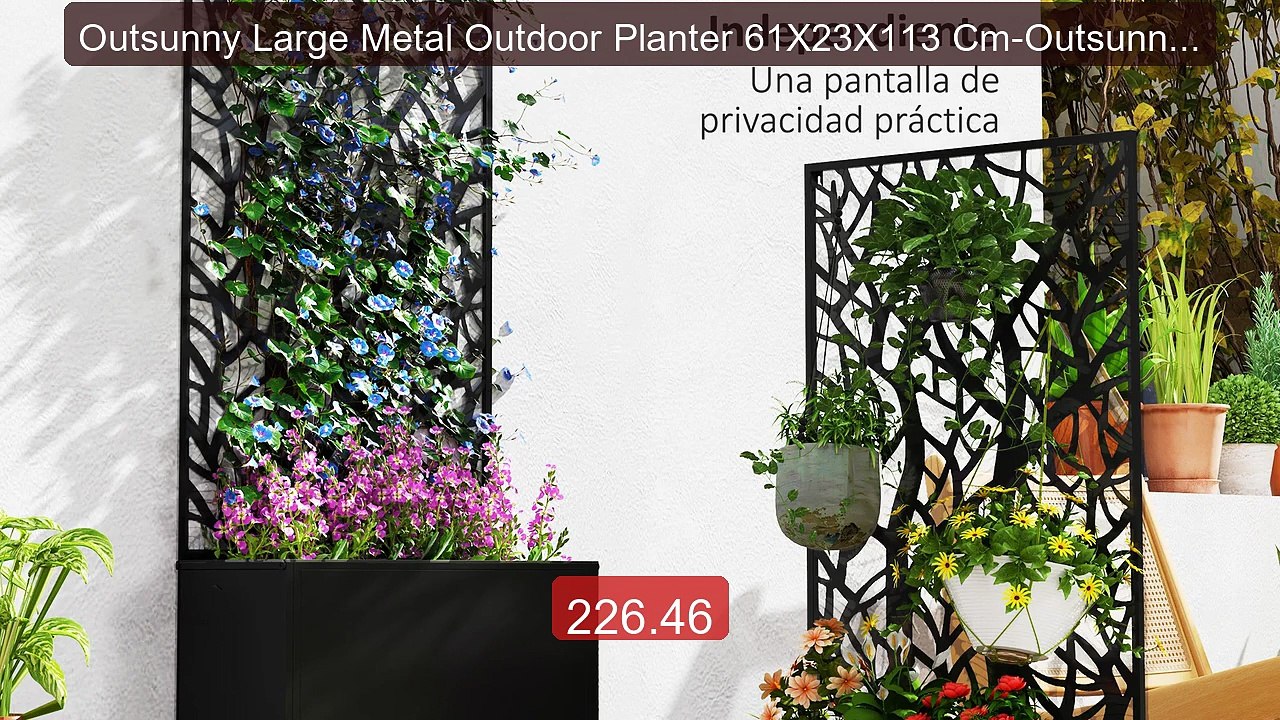 Outsunny Large Metal Outdoor Planter 61X23X113 Cm-Outsunny. Black -- Best Buy 2026 | Great Quality!