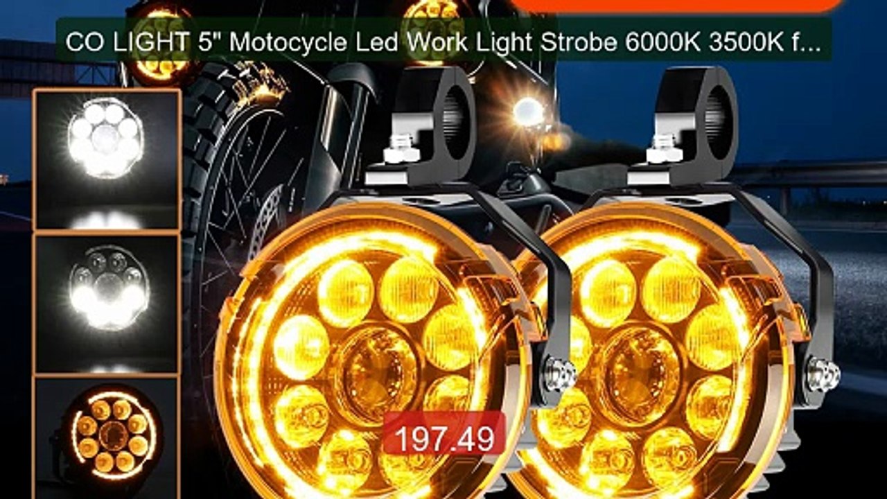 CO LIGHT 5" Motocycle Led Work Light Strobe 6000K 3500K for Of... -- Hot Deal 2026 | Limited Offer!