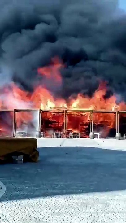 Incendio en el Castillo de Íscar (Valladolid)