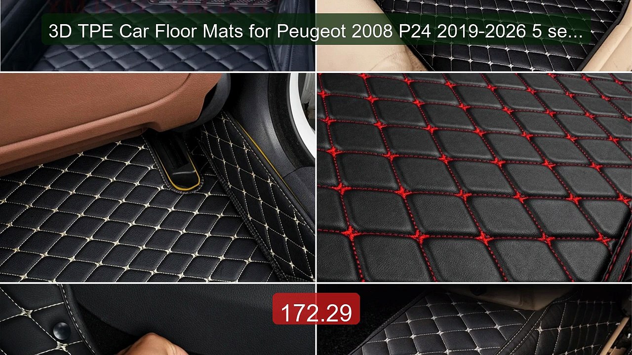 3D TPE Car Floor Mats for Peugeot 2008 P24 2019-2026 5 seat... -- Top Pick 2026 | Unbeatable Price!