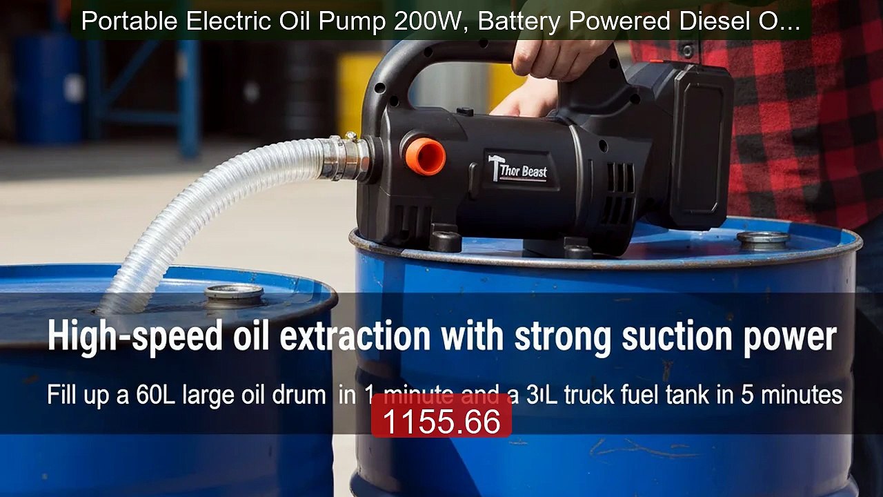Portable Electric Oil Pump 200W, Battery Powered Diesel Oil Tr... -- Best Buy 2026 | Great Quality!