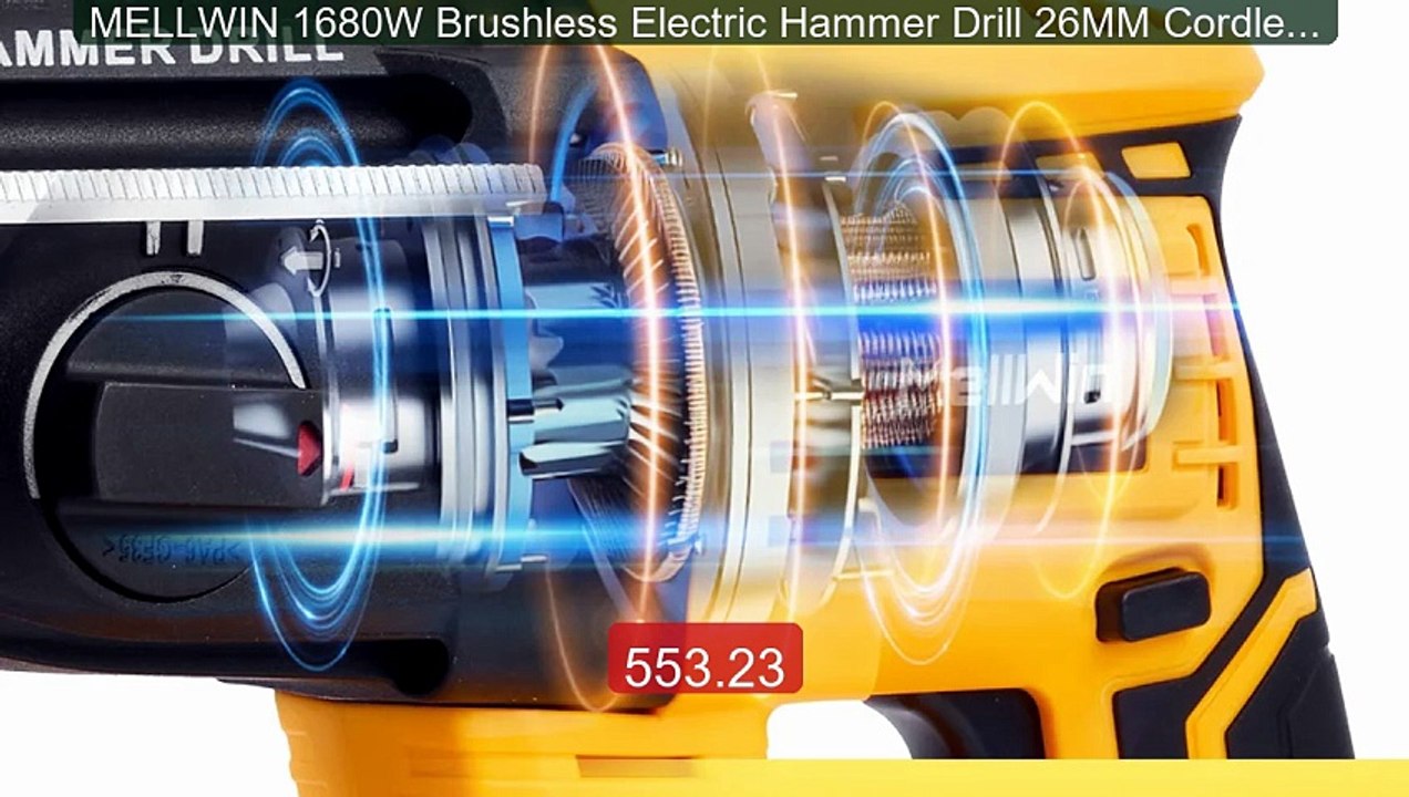 MELLWIN 1680W Brushless Electric Hammer Drill 26MM Cordless... -- Top Pick 2026 | Unbeatable Price!