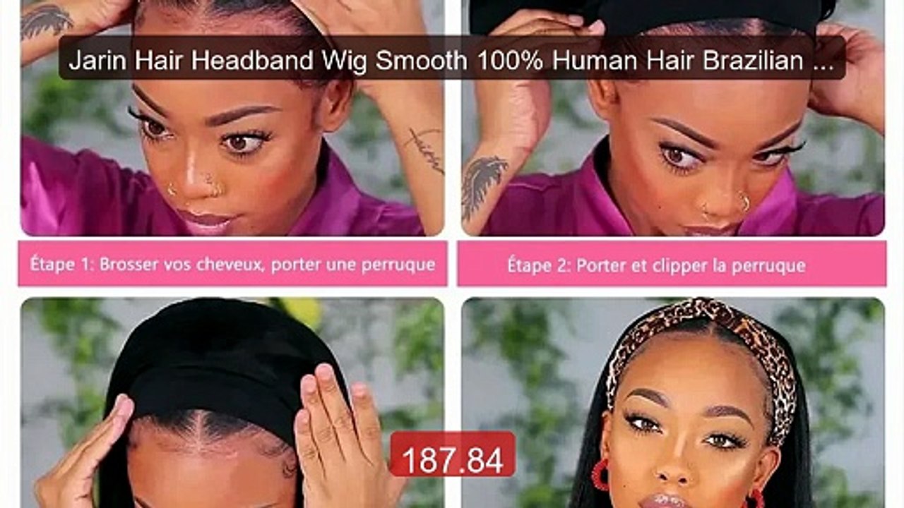 Jarin Hair Headband Wig Smooth 100% Human Hair Brazilian Wigs On P... -- Best Deal 2026 | Shop Now!
