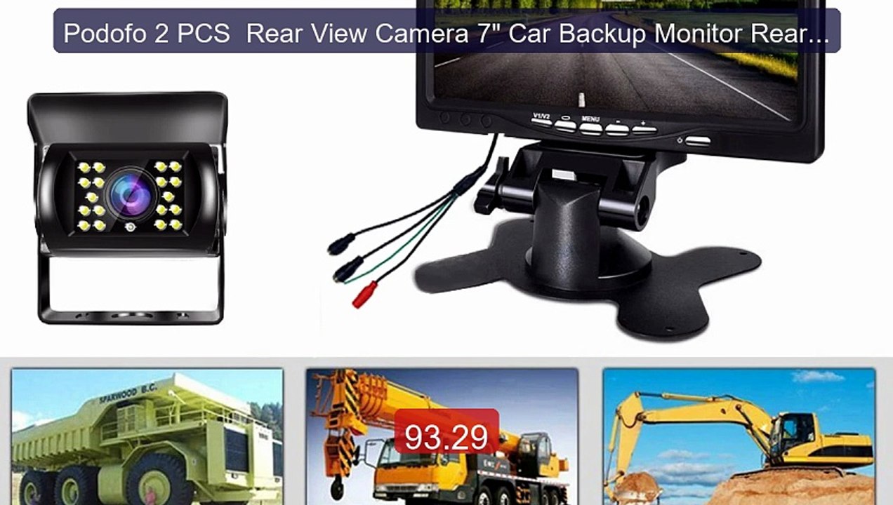 Podofo 2 PCS  Rear View Camera 7" Car Backup Monitor Rear View... -- Hot Deal 2026 | Limited Offer!