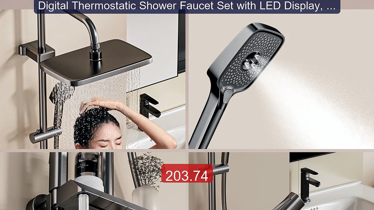 Digital Thermostatic Shower Faucet Set with LED Display, Press... -- Hot Deal 2026 | Limited Offer!