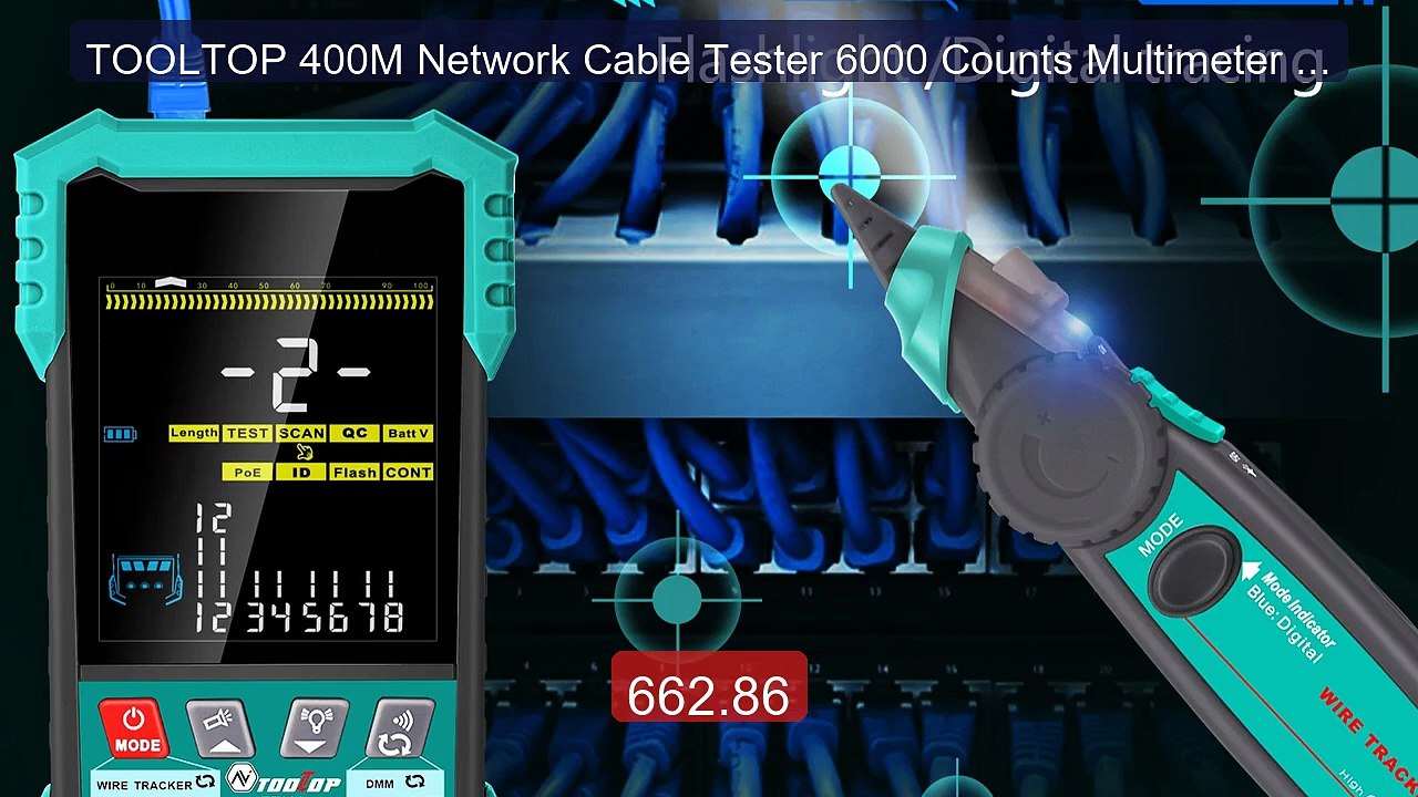 TOOLTOP 400M Network Cable Tester 6000 Counts Multimeter 2 in 1 POE... -- Top Rated 2026 | Buy Now!