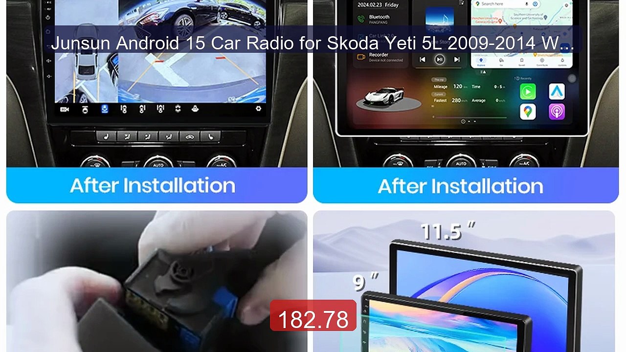 Junsun Android 15 Car Radio for Skoda Yeti 5L 2009-2014 Wirele... -- Best Buy 2026 | Great Quality!