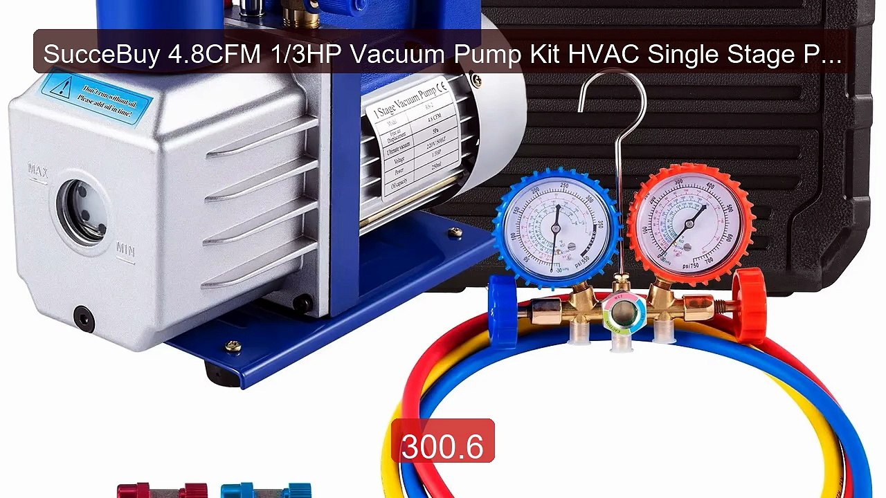 SucceBuy 4.8CFM 1/3HP Vacuum Pump Kit HVAC Single Stage Pump ... -- Amazing Value 2026 | Must Have!