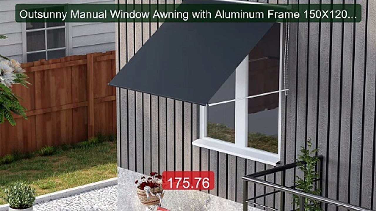 Outsunny Manual Window Awning with Aluminum Frame 150X120 cm ... -- Amazing Value 2026 | Must Have!