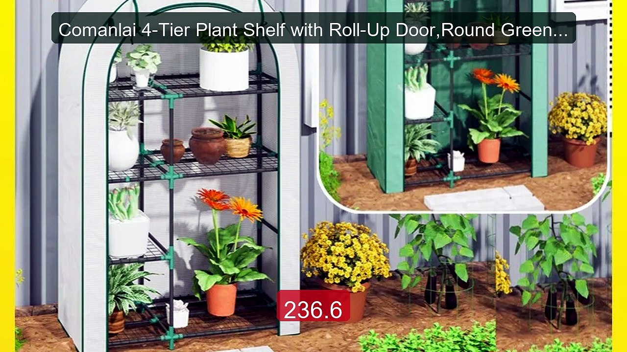 Comanlai 4-Tier Plant Shelf with Roll-Up Door,Round Greenhous... -- Amazing Value 2026 | Must Have!