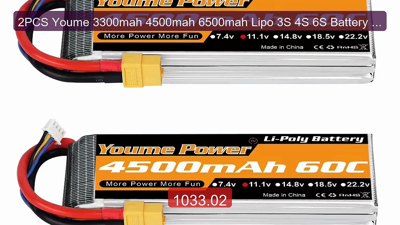 2PCS Youme 3300mah 4500mah 6500mah Lipo 3S 4S 6S Battery 11.1V 14.8... -- Top Rated 2026 | Buy Now!