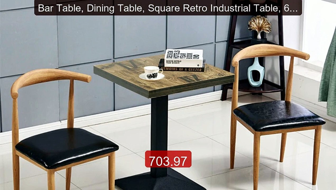 Bar Table, Dining Table, Square Retro Industrial Table, 60×... -- Top Pick 2026 | Unbeatable Price!