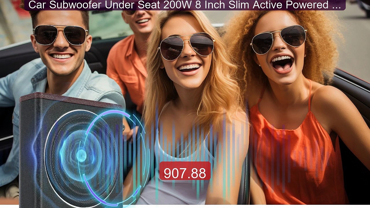 Car Subwoofer Under Seat 200W 8 Inch Slim Active Powered Ampl... -- Amazing Value 2026 | Must Have!