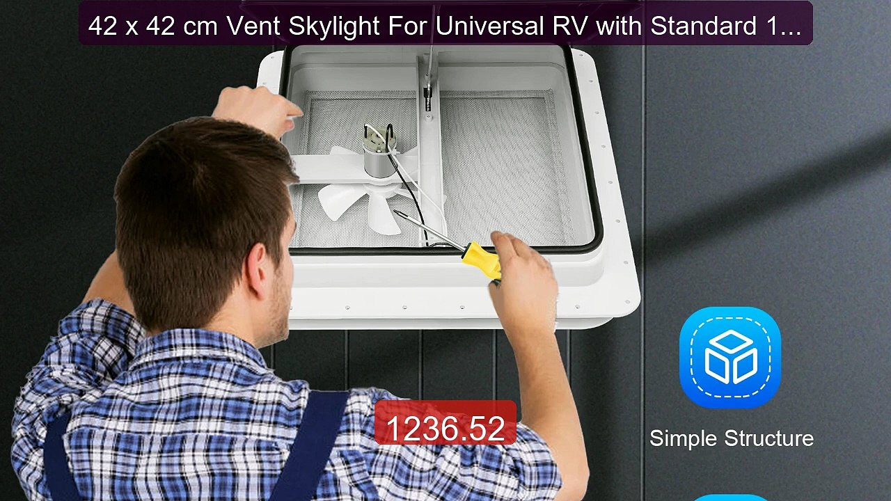 42 x 42 cm Vent Skylight For Universal RV with Standard 14*14 inch ... -- Top Rated 2026 | Buy Now!