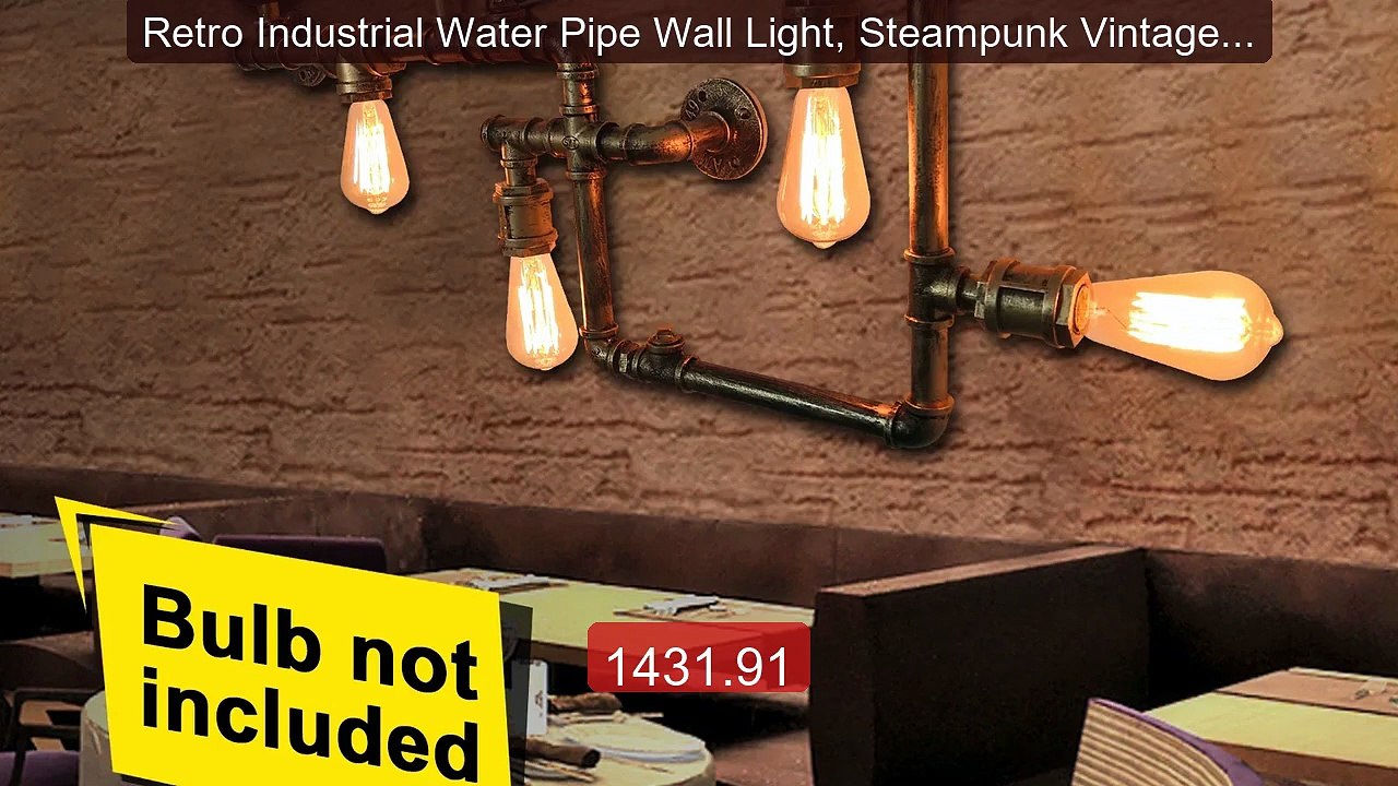Retro Industrial Water Pipe Wall Light, Steampunk Vintage Wall... -- Best Buy 2026 | Great Quality!