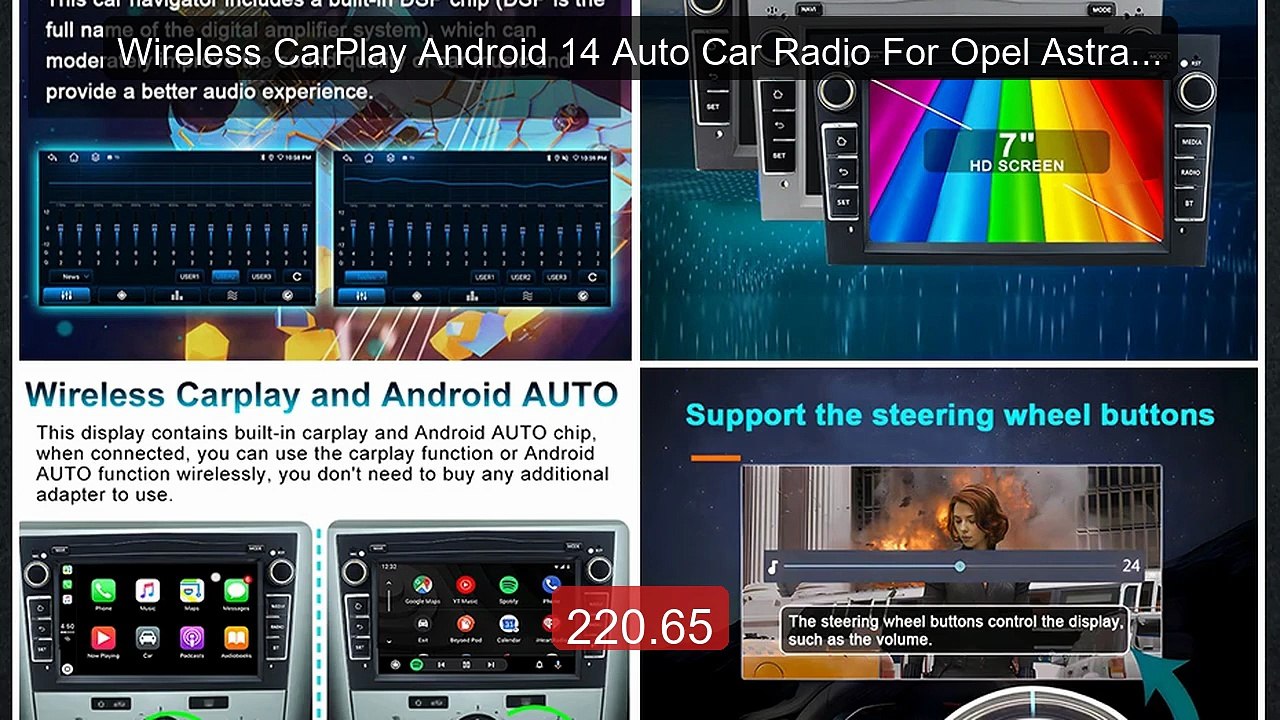 Wireless CarPlay Android 14 Auto Car Radio For Opel Astra H J ... -- Best Buy 2026 | Great Quality!