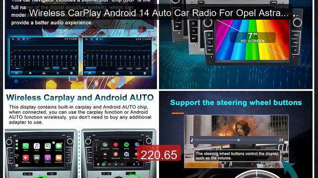 Wireless CarPlay Android 14 Auto Car Radio For Opel Astra H J ... Best Buy 2026 | Great Quality!