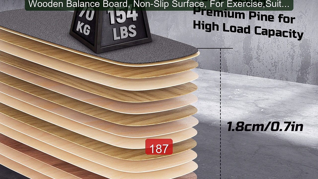 Wooden Balance Board, Non-Slip Surface, For Exercise,Suitable ... -- Best Buy 2026 | Great Quality!