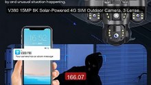 V380 15MP 8K Solar-Powered 4G SIM Outdoor Camera, 3 Lenses, 3... -- Amazing Value 2026 | Must Have!